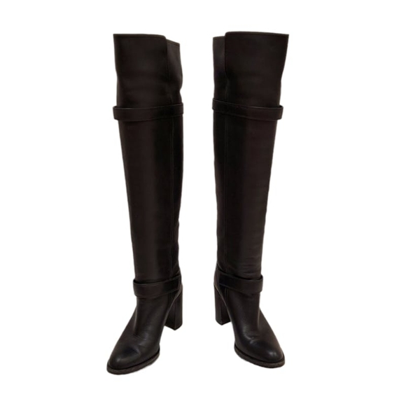 GIANVITO ROSSI LEATHER Tall Boots Size: 6 - Picture 3 of 5